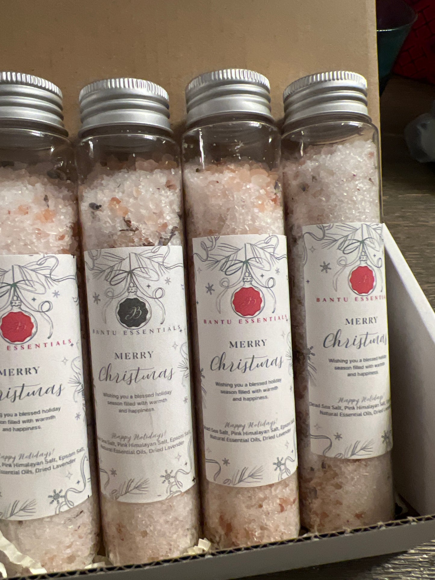 Holiday Themed Bath salts